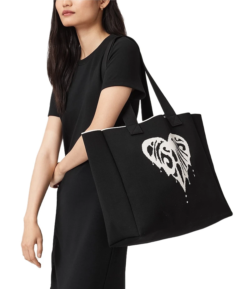 ALLSAINTS Izzy Heart Tote Bag