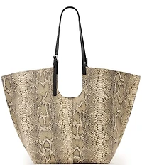 ALLSAINTS Ara East/West Snake Print Tote Bag
