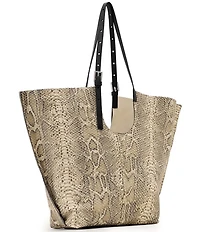 ALLSAINTS Ara East/West Snake Print Tote Bag