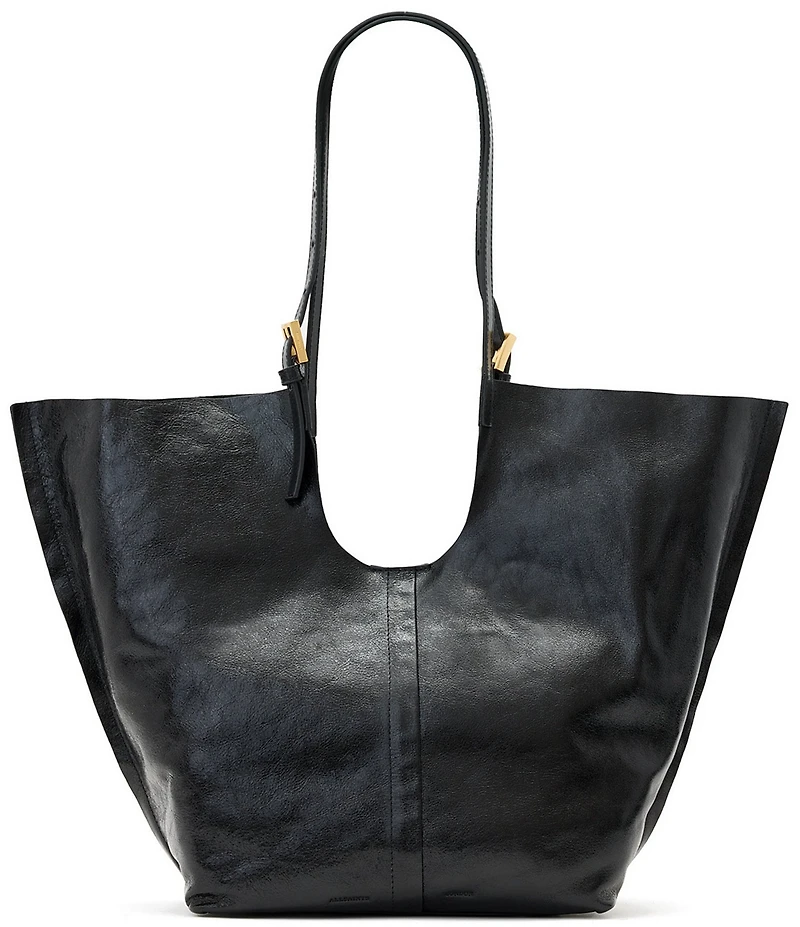 ALLSAINTS Ara Shine Leather Oversized Tote Bag