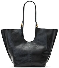 ALLSAINTS Ara Shine Leather Oversized Tote Bag