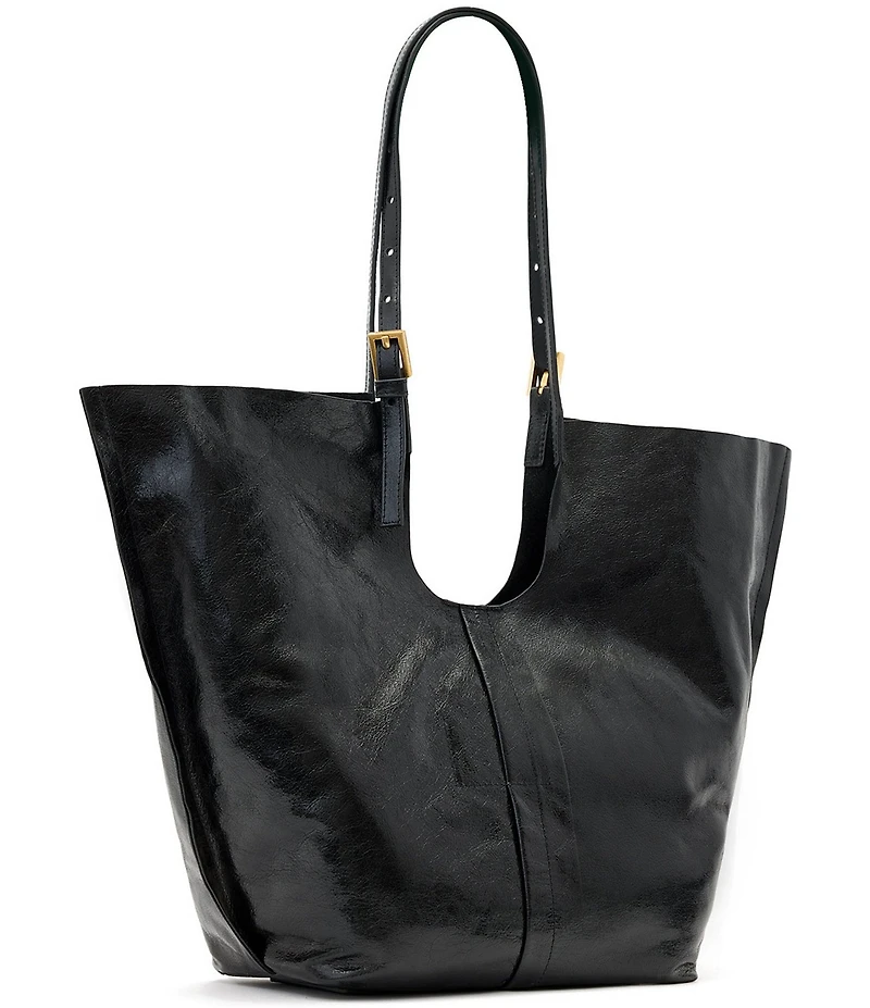 ALLSAINTS Ara Shine Leather Oversized Tote Bag