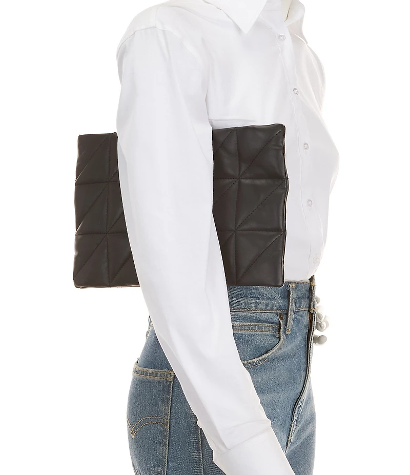 ALLSAINTS Bettina Quilted Leather Clutch Bag