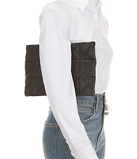 ALLSAINTS Bettina Quilted Leather Clutch Bag