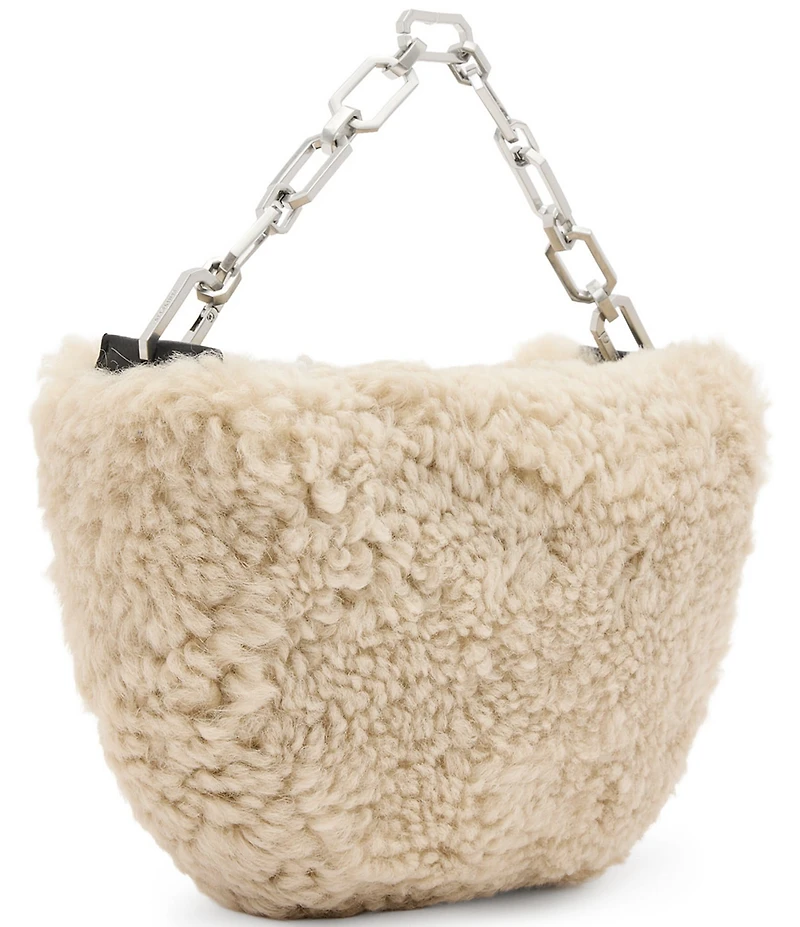 ALLSAINTS Madea Mini Shearling Chain Clutch