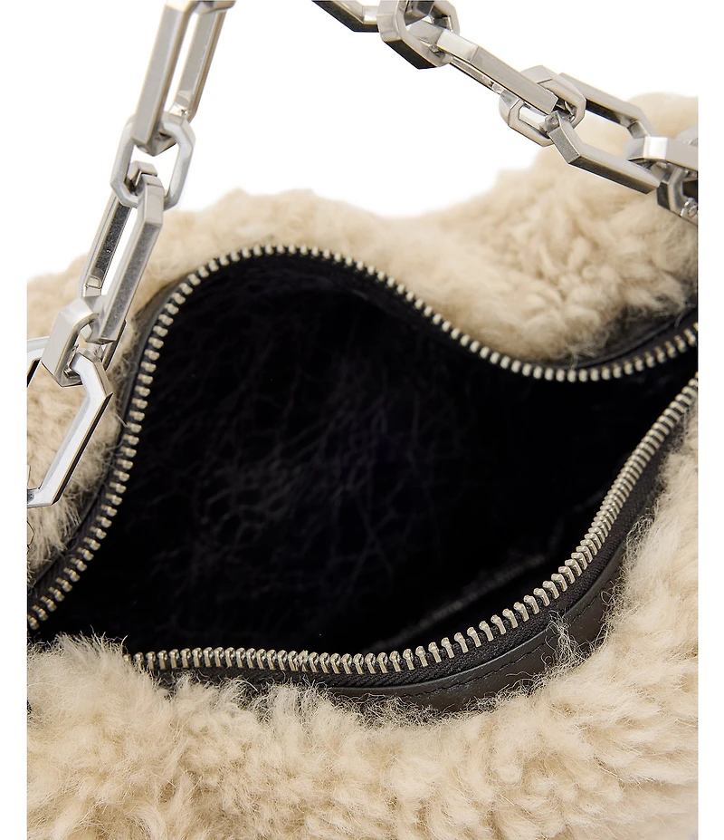 ALLSAINTS Madea Mini Shearling Chain Clutch