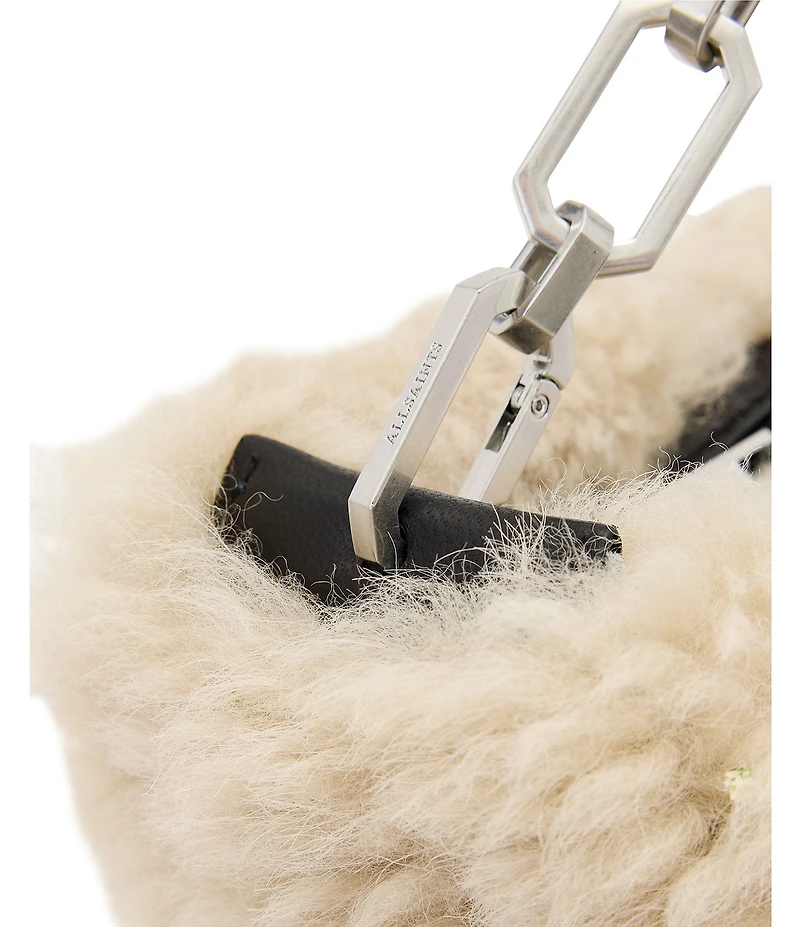 ALLSAINTS Madea Mini Shearling Chain Clutch