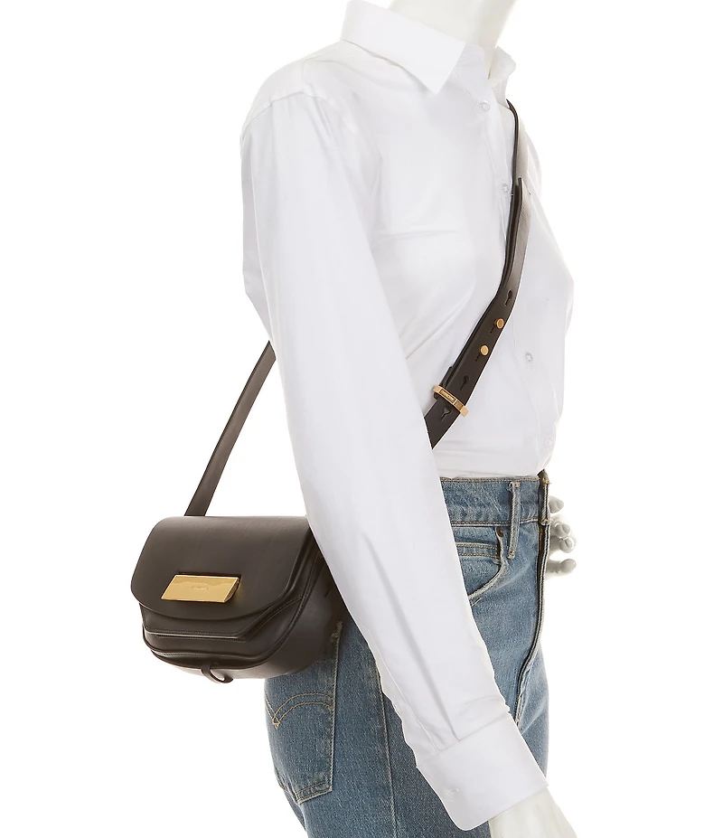 ALLSAINTS Etta Leather Flap Crossbody Bag
