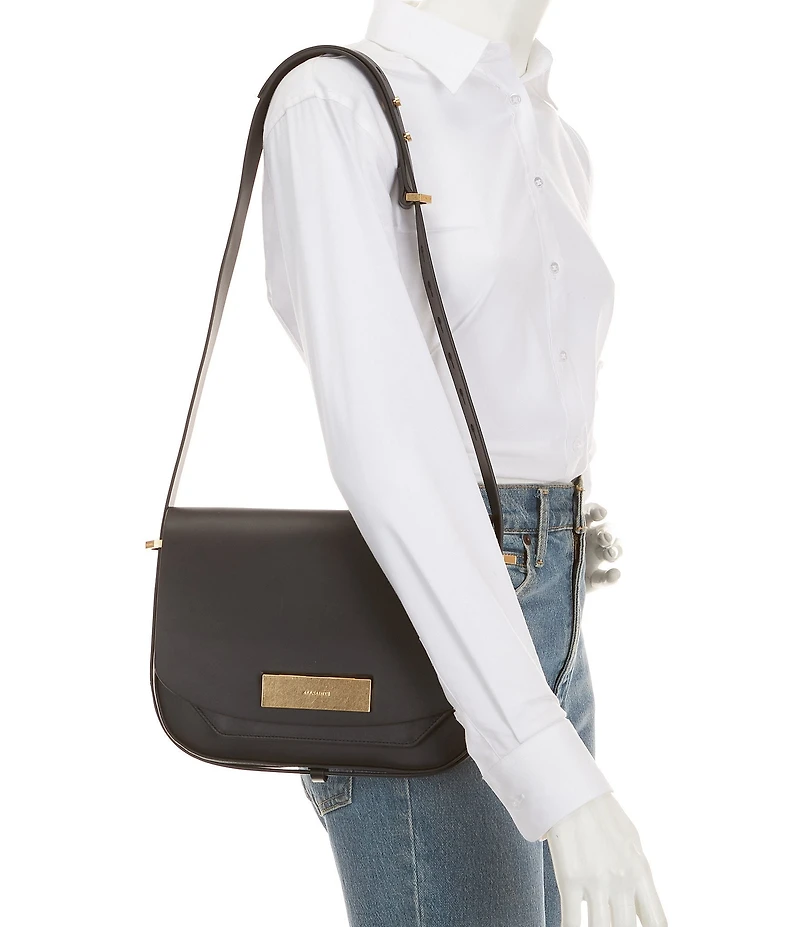 ALLSAINTS Etta Leather Flap Shoulder Bag