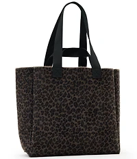 ALLSAINTS Izzy Fuzzy Leopard Large Tote Bag