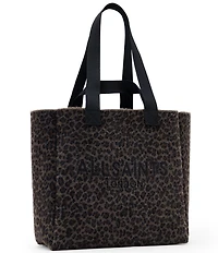 ALLSAINTS Izzy Fuzzy Leopard Large Tote Bag