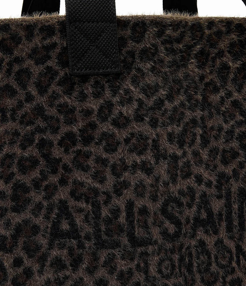 ALLSAINTS Izzy Fuzzy Leopard Large Tote Bag