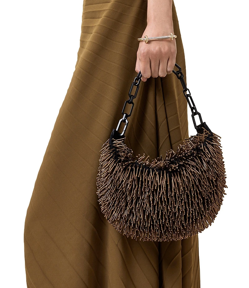 ALLSAINTS Madea Chain Beaded Clutch