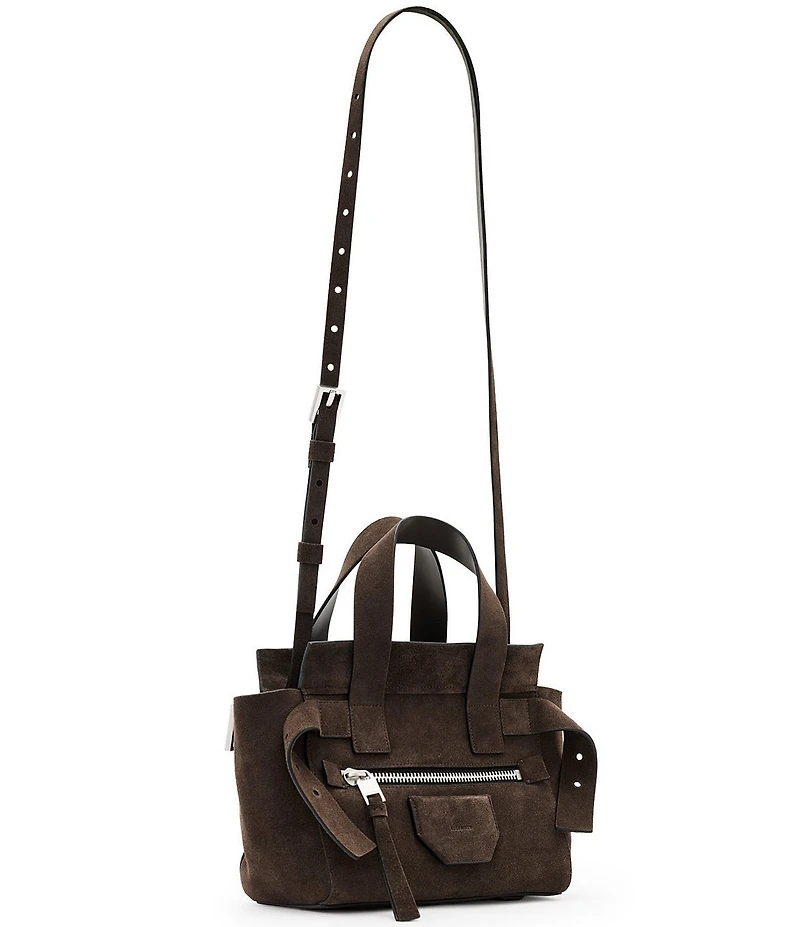 ALLSAINTS Perez Suede Mini Satchel Bag