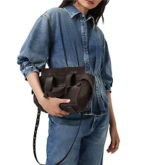 ALLSAINTS Perez Suede Mini Satchel Bag