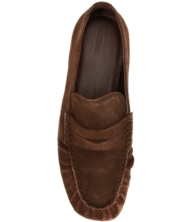 ALOHAS Aven Suede Leather Slip On Loafers