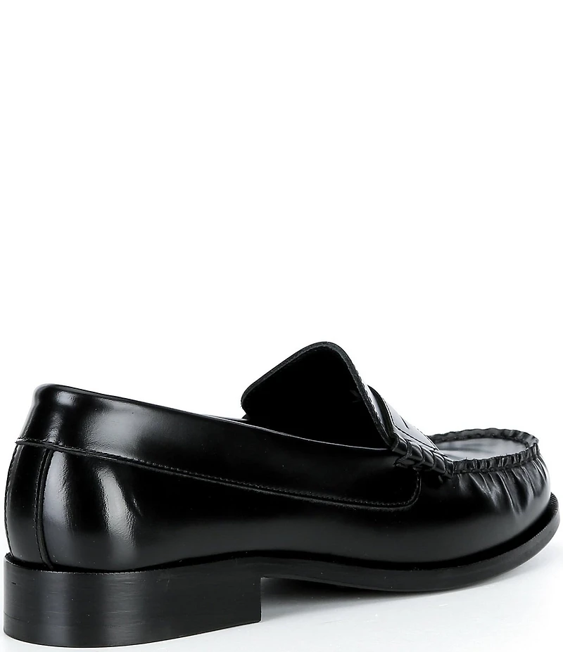 ALOHAS Rivet Leather Slip On Loafers