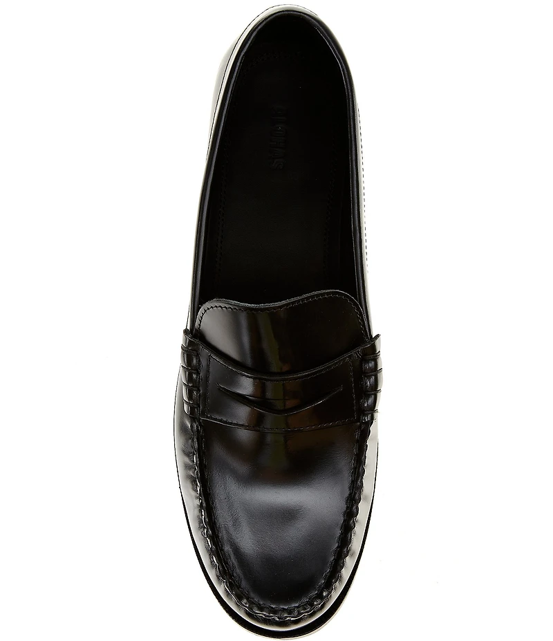 ALOHAS Rivet Leather Slip On Loafers