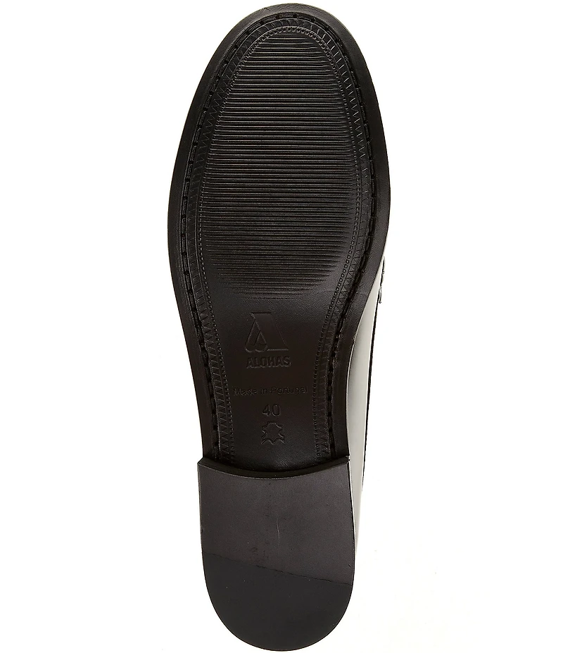 ALOHAS Rivet Leather Slip On Loafers