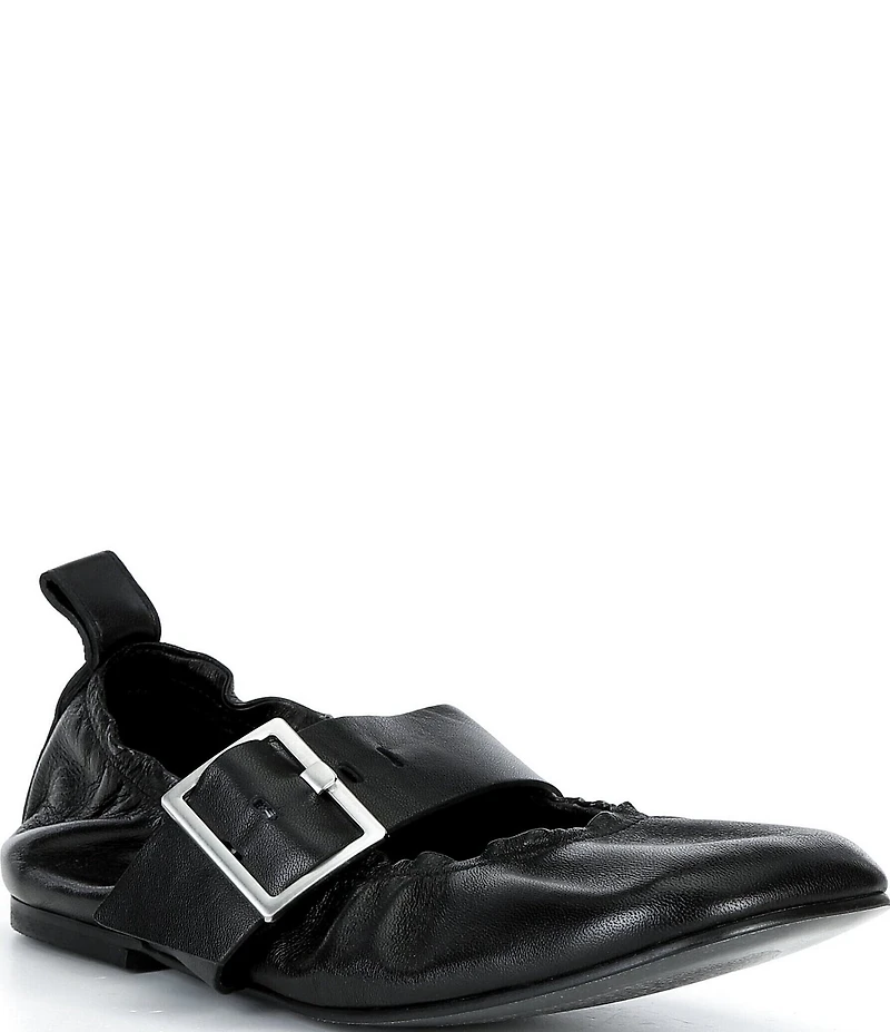 ALOHAS Sarea Leather Buckle Strap Ballet Flats