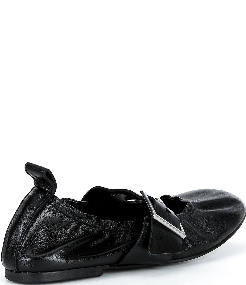 ALOHAS Sarea Leather Buckle Strap Ballet Flats