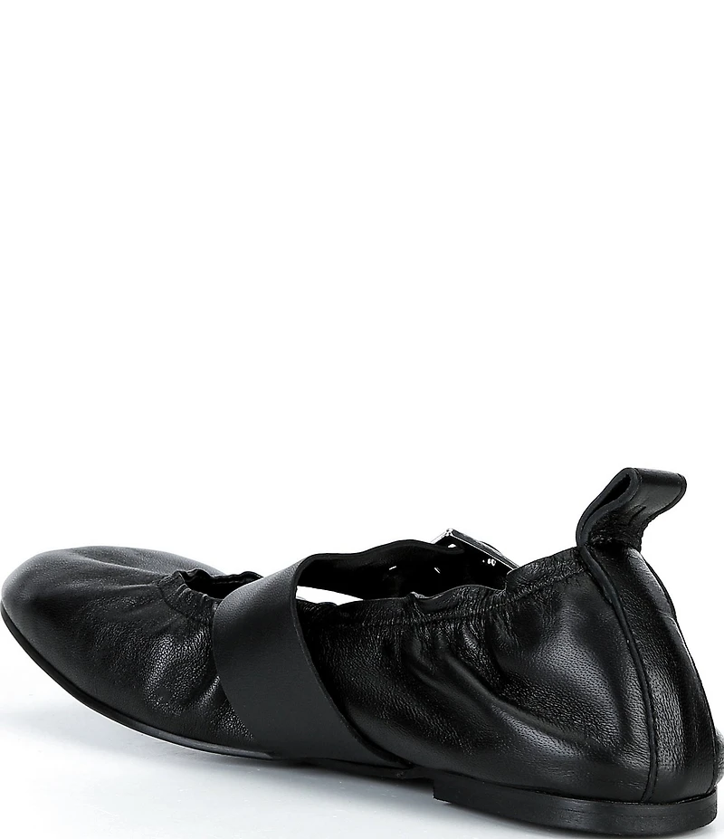 ALOHAS Sarea Leather Buckle Strap Ballet Flats