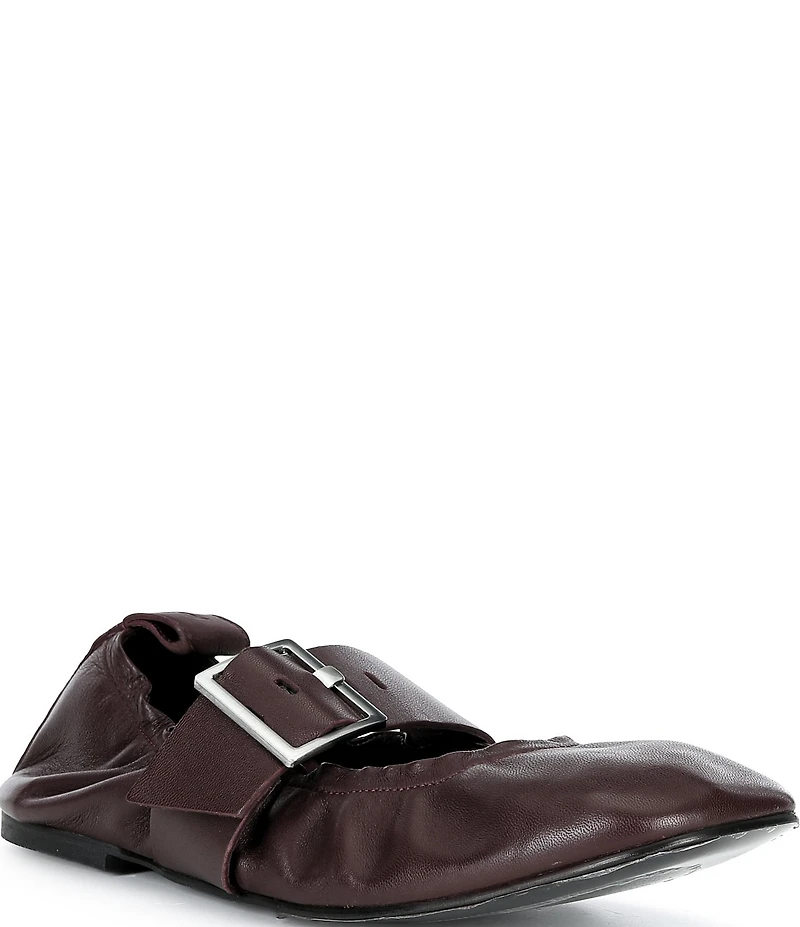 ALOHAS Sarea Leather Buckle Strap Ballet Flats