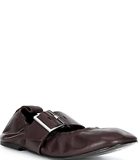 ALOHAS Sarea Leather Buckle Strap Ballet Flats