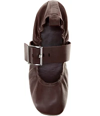ALOHAS Sarea Leather Buckle Strap Ballet Flats