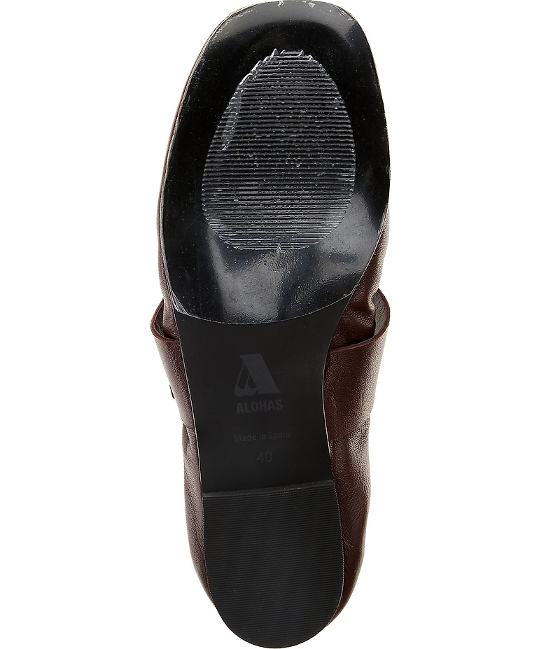 ALOHAS Sarea Leather Buckle Strap Ballet Flats