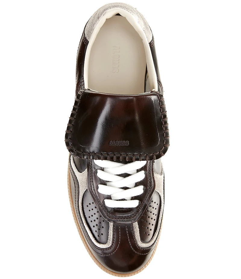 ALOHAS Tb.490 Club Brushed Dark Chocolate Leather Sneakers