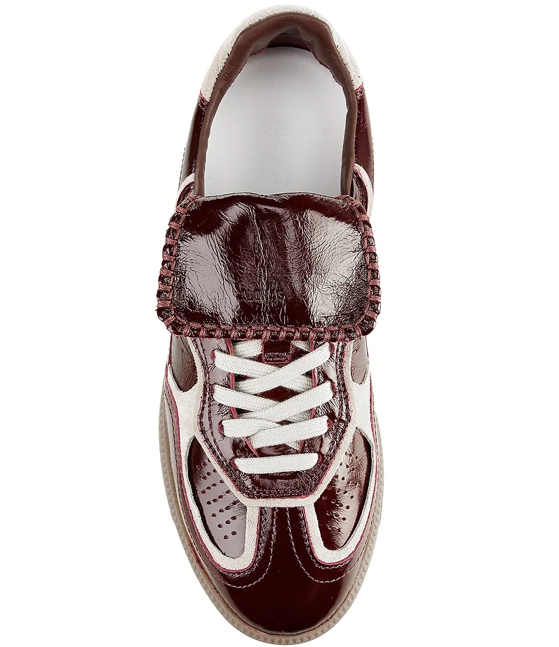 ALOHAS Tb.490 Club Patent Leather Lace Up Foldover Sneakers