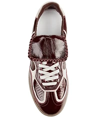ALOHAS Tb.490 Club Patent Leather Lace Up Foldover Sneakers
