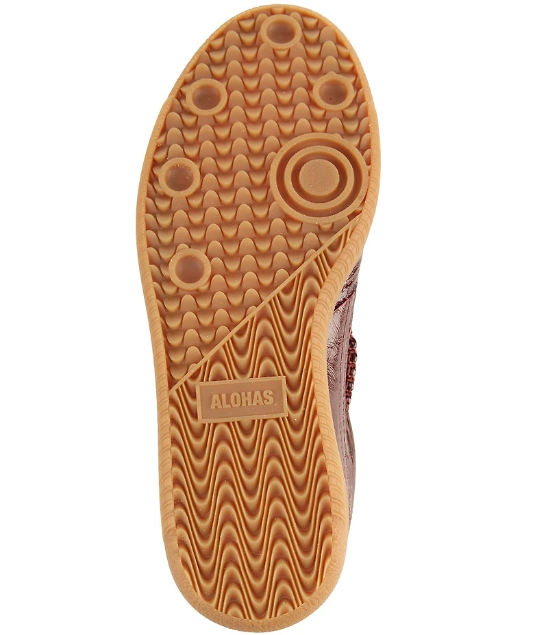 ALOHAS Tb.490 Club Patent Leather Lace Up Foldover Sneakers