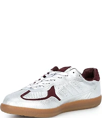 ALOHAS Tb.490 Grain Shimmer Leather Lace Up Sneakers