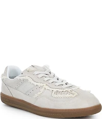 ALOHAS Tb.490 Suede Crochet Lace Trim Detail Sneakers