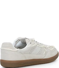 ALOHAS Tb.490 Suede Crochet Lace Trim Detail Sneakers