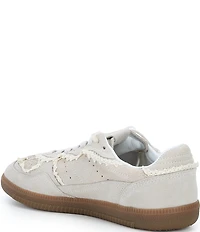 ALOHAS Tb.490 Suede Crochet Lace Trim Detail Sneakers