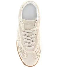 ALOHAS Tb.490 Suede Crochet Lace Trim Detail Sneakers