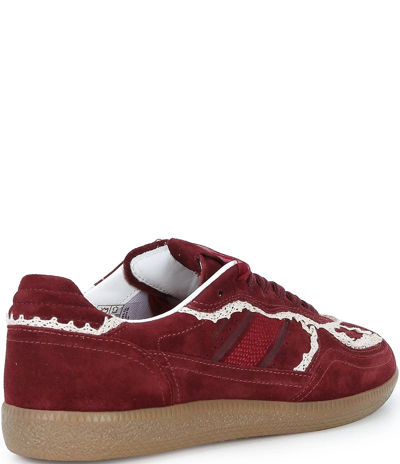 ALOHAS Tb.490 Suede Crochet Lace Trim Detail Sneakers
