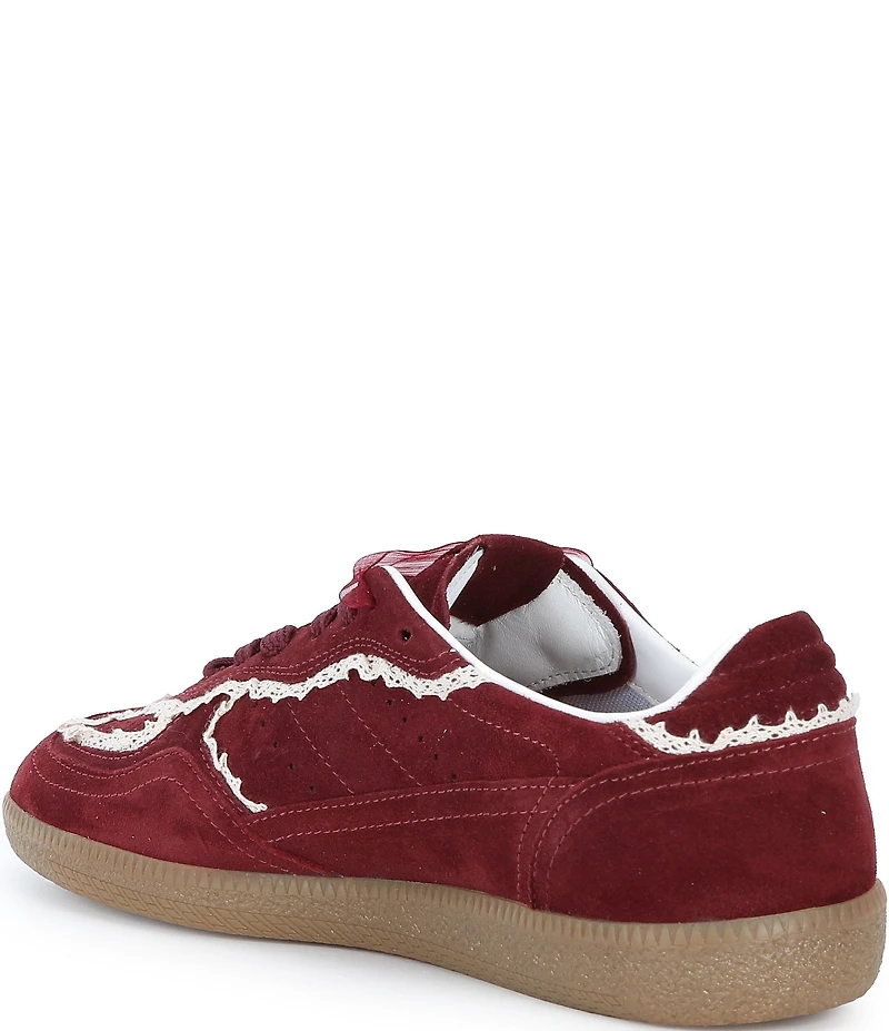ALOHAS Tb.490 Suede Crochet Lace Trim Detail Sneakers