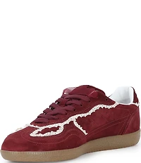ALOHAS Tb.490 Suede Crochet Lace Trim Detail Sneakers