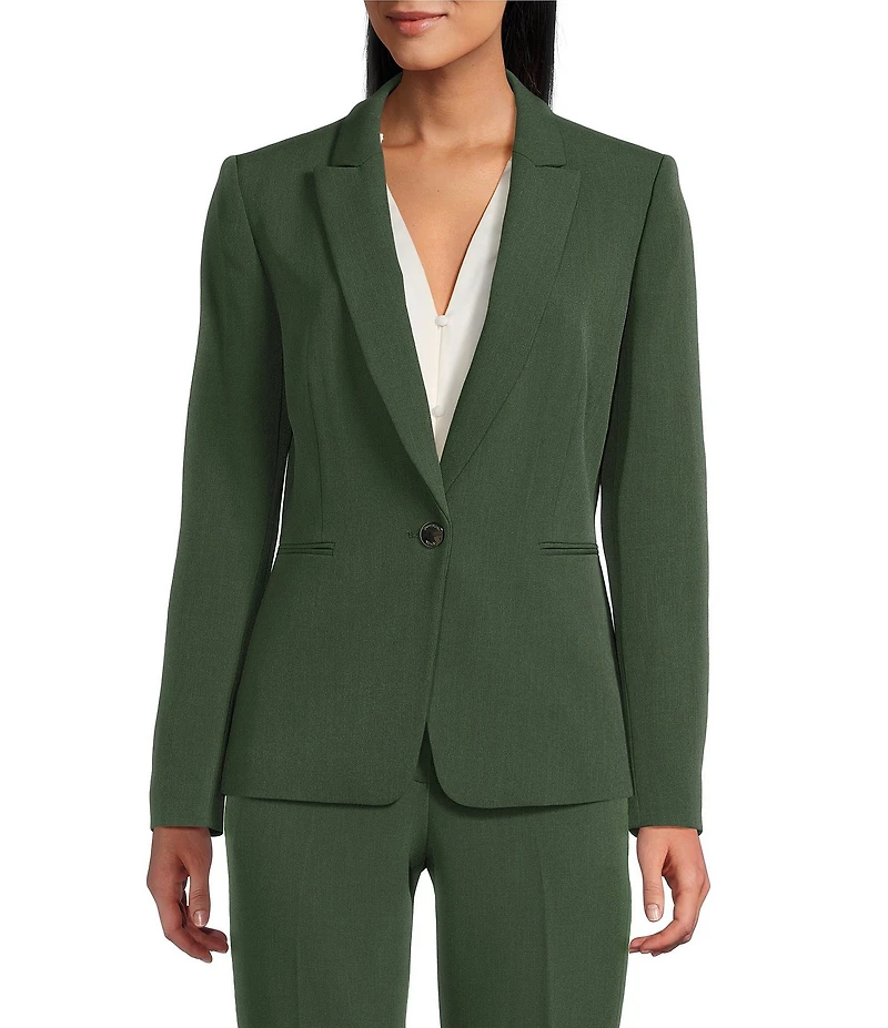 Alyssa Crepe Long Sleeve Collar Blazer
