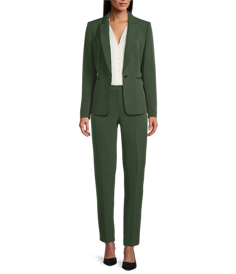Alyssa Crepe Long Sleeve Collar Blazer