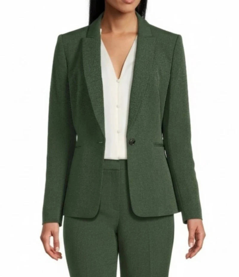 Alyssa Crepe Long Sleeve Collar Blazer