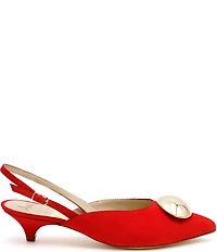 Amalfi Abissa Leather Ornamented Slingback Pumps