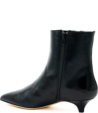 Amalfi Amaretto Patent Leather Kitten Heel Dress Booties