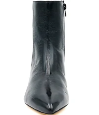 Amalfi Amaretto Patent Leather Kitten Heel Dress Booties