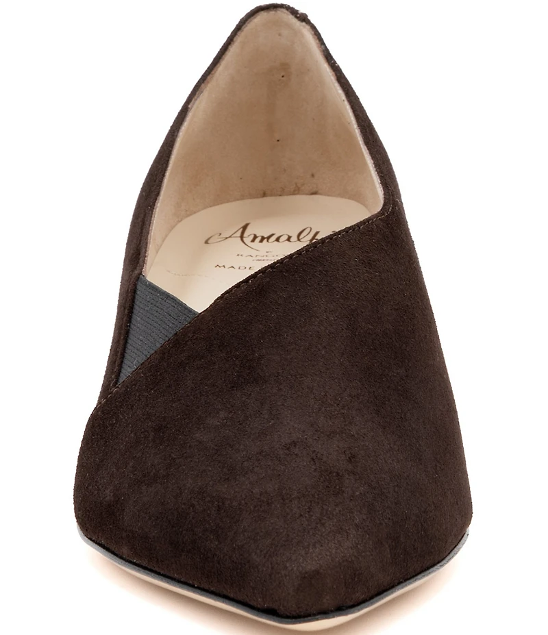 Amalfi Ammit Nubuck Suede Kitten Heel Pumps