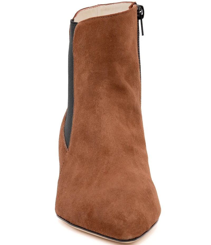 Amalfi Anubi Nubuck Suede Kitten Heel Chelsea Dress Booties